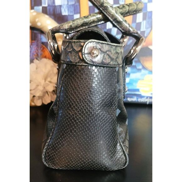 MCM - Rare Black Crocodile Iridescent Hand Bag & Wallet Combo - Picture 6 of 15
